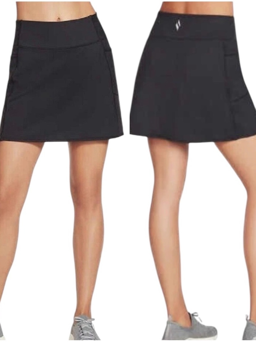 Skechers GO WALK GO FLEX Skort, Pockets, 4 Way Stretch, Black, Size Small‎